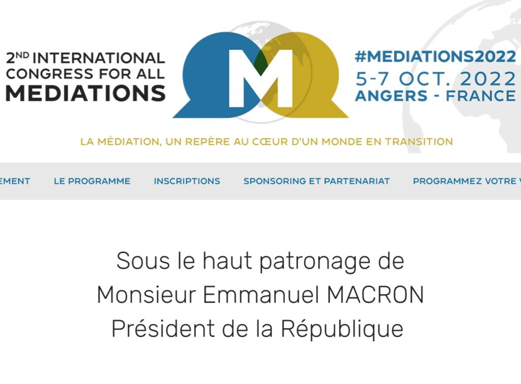 Le congrès des médiateurs du 5 au 7 octobre 2022 à Angers